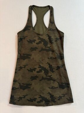 lululemon athletica Olive Green Camo Racerback Tank